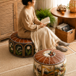 6‑in‑1Pastoral Style Storage Pouf Bag, End Your Annoying Household Clutter