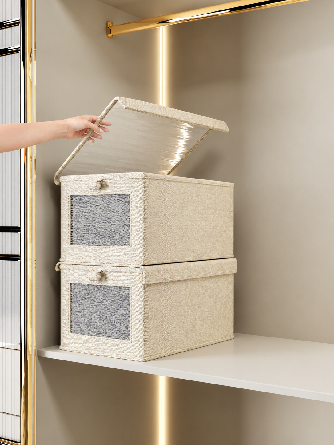 942cc051-40b5-4c0d-a311-e3bb16f557a1 4-Size Transparent Window Storage Box With Lid, End Your Messy Home Clutter - Image 1